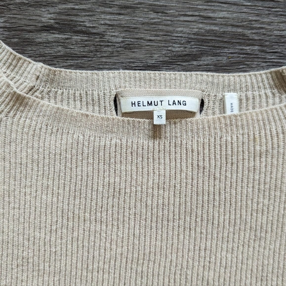 Cream Beige Helmut Lang sweater sz XS - Picture 6 of 8